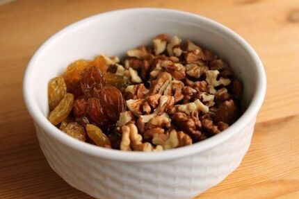 Pasas y nueces para la artrosis